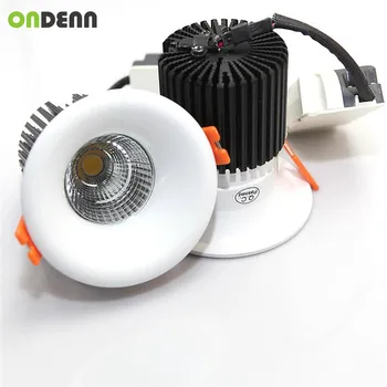 15W LED COB Downlight, Aluminij Bela Lupina AC110-220V LED Spot Luči Plošča Svetlobe Toplo Bela Brezplačna Dostava