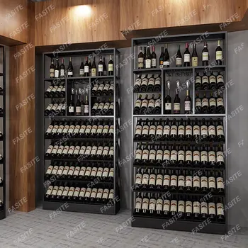 Po meri staromodna Evropske vina kabineta, shranjevanje vina rack kleti zaslon omarico, železo, vino, rack vino tla omare