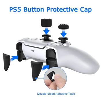 8PCS Gaming Pripomočki Za PS5 Gamepad Gumb Varstvo Rokav Silikonski Rocker LR2 Ročaj Nastavite Playstation5 Gumb Zaščitni pokrov