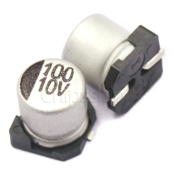 Obliž Aluminija Elektrolitski Kondenzator SMD 10V 100UF 5_5.4 mm Aluminij Elektrolitsko Capac