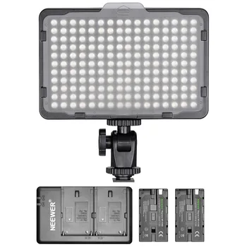 Neewer Zatemniti 176 LED Video Luč z 2-Pack 2600mAh baterija Li-ion Baterijo in Dvojno USB Polnilec za Baterije Osvetlitev Kit za Canon,Nikon