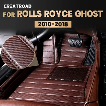 Po meri Ogljikovih Vlaken slog predpražnike Za Rolls Royce Ghost 2010-2018 17 16 15 14 13 12 11 Stopala Preprogo Auto Dodatki Notranjost