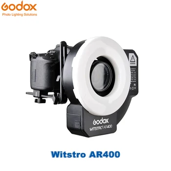Godox AR400 400W Li-ionska Baterija LCD Panel Močan Makro LED Ring Flash Speedlite Video Luči Komplet Za Kamere DSLR