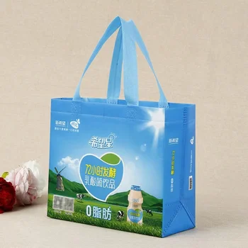 Non-woven vrečko po meri torbici meri vzemi proč plastično folijo, oglaševanje usposabljanje nepremočljiva nakupovalne vrečke po meri natisnjeni logotip