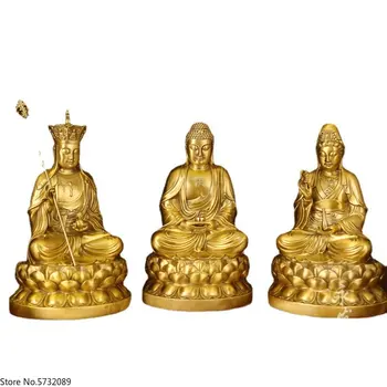 Šakjamuni Buda Kip, Tathagata Kip Bude, Tri Svetega Avalokitesvara Bodhisattva, in Tibera Kralj Zemljišč