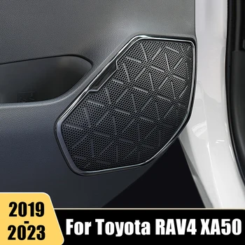 Avtomobilska dodatna Oprema Za Toyota RAV4 XA50 2019-2021 2022 2023 RAV 4 Hibridni iz Nerjavečega Vrata Plošči Zvok Tesnilo Okvirja Pokrova Trim Nalepke