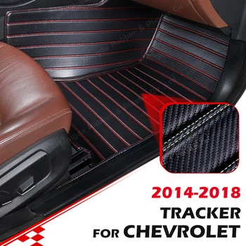 Po meri Ogljikovih Vlaken slog predpražnike Za Chevrolet Tracker 2014-2018 15 16 17 Stopala Preprogo Kritje Avtomobilske Notranja Oprema