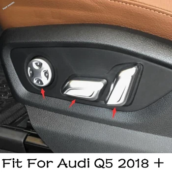 Sedež Prilagoditve Pomnilnika Stikalo za Nadzor Gumb Okrasni Pokrov Trim Za Audi Q5 2018 - 2022 Avto ABS Mat Notranja Oprema