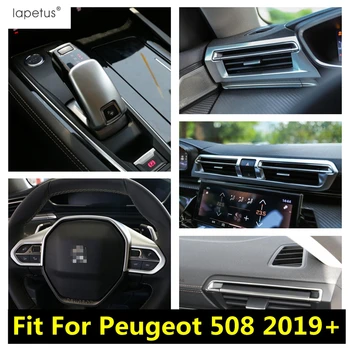 Volan Prestavna Ročica Sprednji Plošči Zraka Vtičnica Kritje Trim Za Peugeot 508 2019 - 2022 Mat Dodatki Notranjost