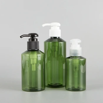20pcs 100 ml 150 ml 200 ml Prazno Plastično Zelene Steklenice S Plastično Črpalko Za Tuš Gel, Šampon Facial Cleanser Kozmetične Embalaže