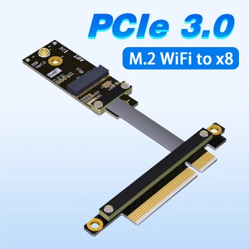 PCIe x8 m.2 A. E. izklop WiFi adapter podaljšanje linije M. 2 Tipko A. E WiFi Vmesnik Biti Podaljšek Kabel PCIe3.0x1 , 8G/sbt