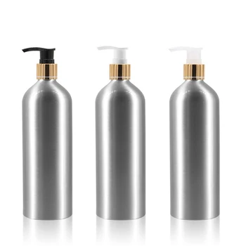 5pcs 500 ml Prazno Aluminijaste Steklenice Tekoče Milo Zlato Črpalke Vsebnik Za Osebno Nego Losjon,Plastično Črpalko Kozmetični Posode
