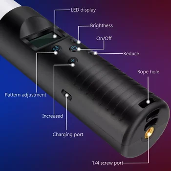 Stick Fill Light Zapovedano LED Luč Stick Palico z Nastavek za Stojalo za Polnjenje Fotografija Razsvetljavo Pisane Speedlight