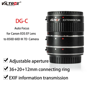 Viltrox GD-C Objektiva Adapter Ring Auto Focus Makro Podaljšek Cevi za Canon EOS EF Objektivi DSLR Fotoaparat Canon EOS EOS 60D 80D
