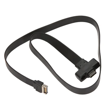 USB 3.1 Sprednja Plošča Tip E Tip C Podaljšek ,Gen 2 (10 Gbit/S) Notranji Kabel,z 2 Vijaki (50 cm)
