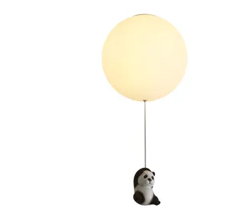 Ustvarjalne Panda Led Lestenci Balon Luči Srčkan Baby Otrok, Spalnica, Dnevna Soba, Jedilnica Obesek Visi Lightings Oblikovalec