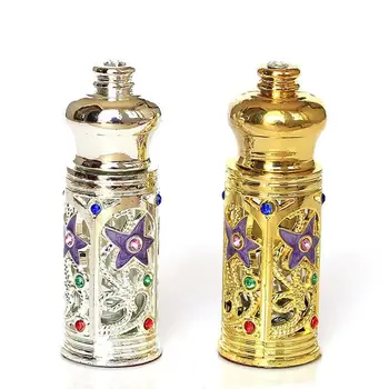 Arabskem Slogu Kovinski Kozmetični Posodo Mini Stekleničke Parfuma Kapalko Steklenice Povratne Steklenice Eterična Olja Steklenico