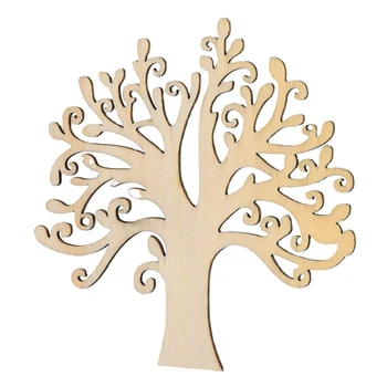 10Pcs 12x12CM Božično Drevo, Les Rezine Obrti Naravnih Lesenih Okraskov DIY Dekoracijo Scrapbooking Okraski Za Dom