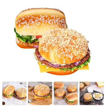 Umetno Burger Okras Doma Decors Ponaredek Burgerje PU Modeli Scene Fotografija Rekviziti, Trgovina Hrane Okraski Stranka Dinning Tabela