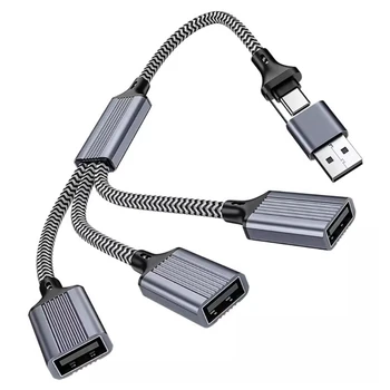 USB Razdelilnik Kabel,USB/Tip C Moški do 2/3 Ženski Kabel Podaljšek Priključek,USB Hub Podatki&Polnilnik Moč Split Adapter