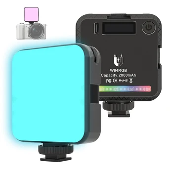SH RGB LED Lučka Kamere W64 Barvno Video Izhod Svetlobe Kit Zatemniti 2500K-9000K Bi-Color Panel Svetlobe ro s koncesijo, 95+ Za Kamero