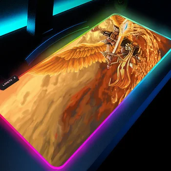 League of Legends Zlata Krila, Podloge za Miško, Tipke z LED Tipkovnica Tipke Preprogo RGB Svetilka Mesa Igralne Podloge za Miško Svetlobne Table Mat