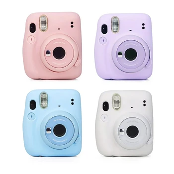 Fotoaparat Silikonsko Ohišje za Fujifilm Instax Mini11 Mini 11 Lupini Zaščitnim pokrovom Soft Shell Barva Nič-dokazilo Primeru