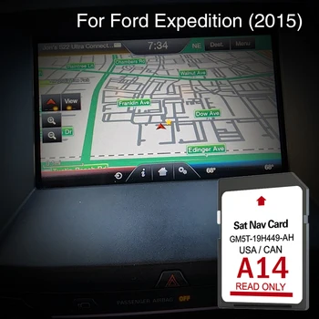 A14 Primerna Za Ford Expedition 2015 Zajema Severni Ameriki Področju Avtomobilsko Navigacijo SD Memory 32GB GPS Kartica