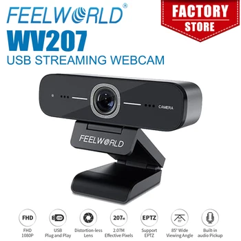 FEELWORLD WV207 USB Pretakanje Webcam Full HD 1080P Več Možnosti namestitve Kompakten In Prenosen Navpično Zaslon
