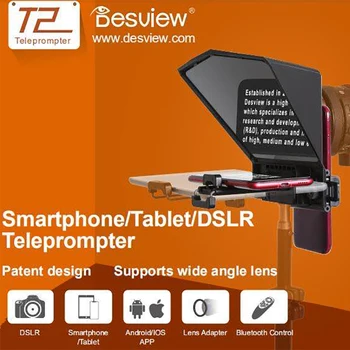 Bestview T2 Teleprompter za Hitrejše iPad Pametni telefon za IOS Android Telefon Za Sony, Canon, Nikon DSLR Fotoaparat Foto Video T2