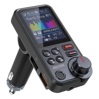 Avto MP3 Predvajalnik Glasbe Brezžični Oddajnik FM Radio Adapter Aux Podpira QC3.0 Hitro Polnjenje Visoki in Nizki MP3 Predvajalnik Glasbe