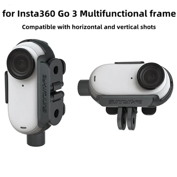 Za Insta360 POJDITE 3 Okvir Palec Camera Adapter Extension Nosilec za Horizontalno in Vertikalno Strel Meja za Insta360 Go3 Dodatki