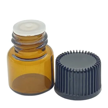 Vroče Prodaje 1/4 Dram Mala Oranžna Steklenice z Odprtino Reduktorjem in Skp Mini Eterično Olje 1 ml Vial Jar