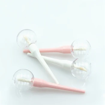 Prazno 6ml lollipop obliko Lip Gloss Cevi z Belo Roza kapa Kozmetični Posodo Steklenico 50pcs