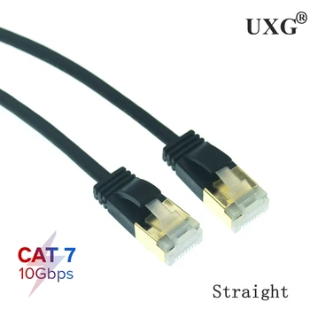 10Gbps Ethernet Kabel RJ45 Cat7 Lan Kabel UTP RJ45 Omrežni Kabel Za Cat6 Združljiv Patch Kabel za 90 Stopinj v Desno Kota 3M 0,5 m 1m